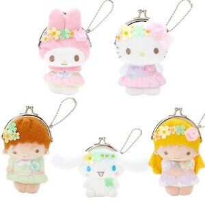 Little Twins Star Cinnamoroll Hello Kitty My Melody Fairy Plush COin Purse Clasp